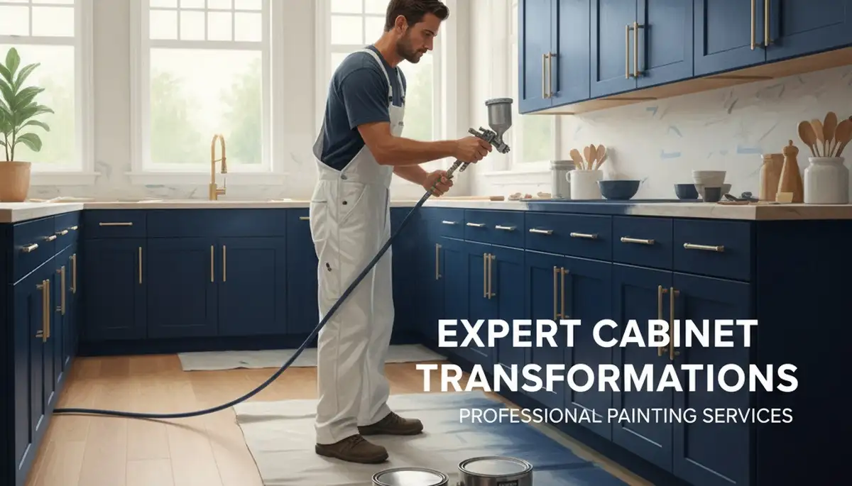 Memphis, TN cabinet painters refinishing kitchen cabinets with durable moisture-resistant coatings
