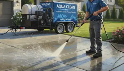 Concrete pressure cleaning in Memphis, TN for driveways, patios, and walkways