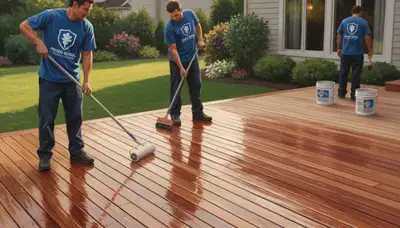 Memphis, TN deck sealing by Memphis Paint Pros to protect wood from humidity and UV damage