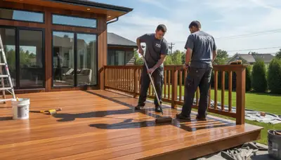 Memphis, TN deck staining by Memphis Paint Pros to protect wood and enhance outdoor spaces