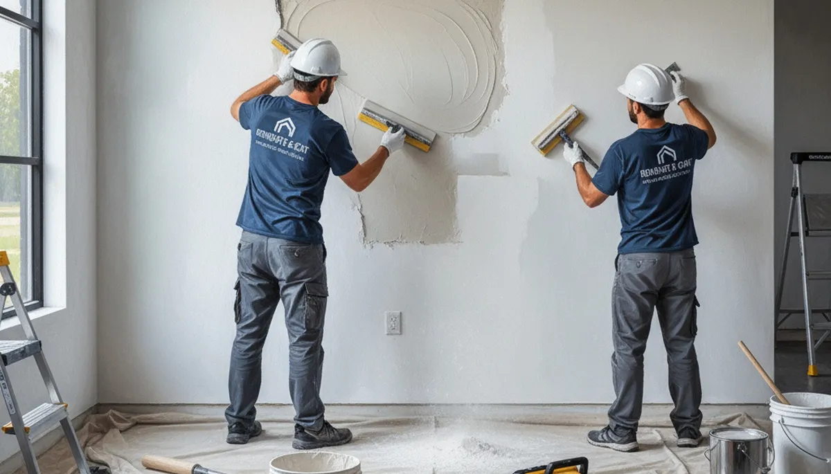 Memphis, TN painters repairing drywall cracks and holes for smooth wall restoration
