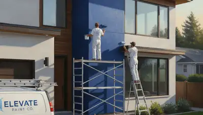 Exterior house painters in Memphis, TN painting a home for curb appeal and weather protection