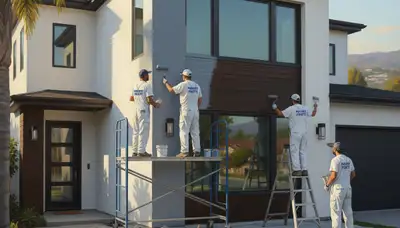 Exterior house painting in Memphis, TN by Memphis Paint Pros on a residential home exterior