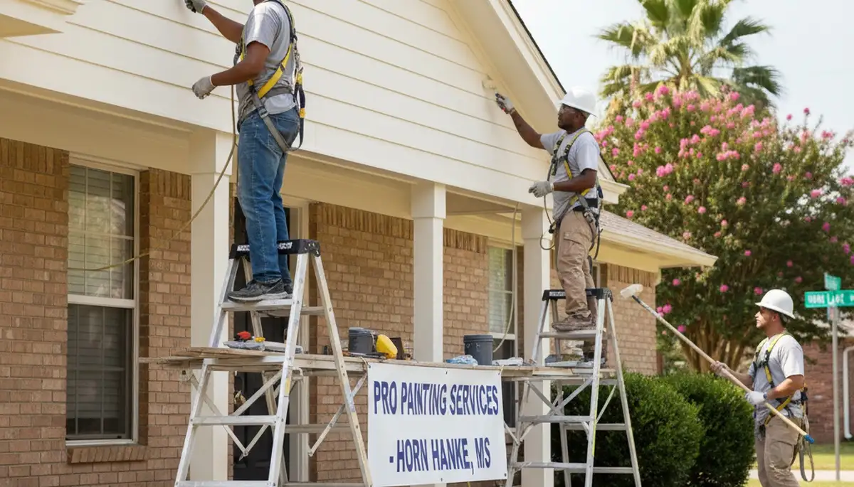 Memphis, TN painting contractor on an exterior house painting project
