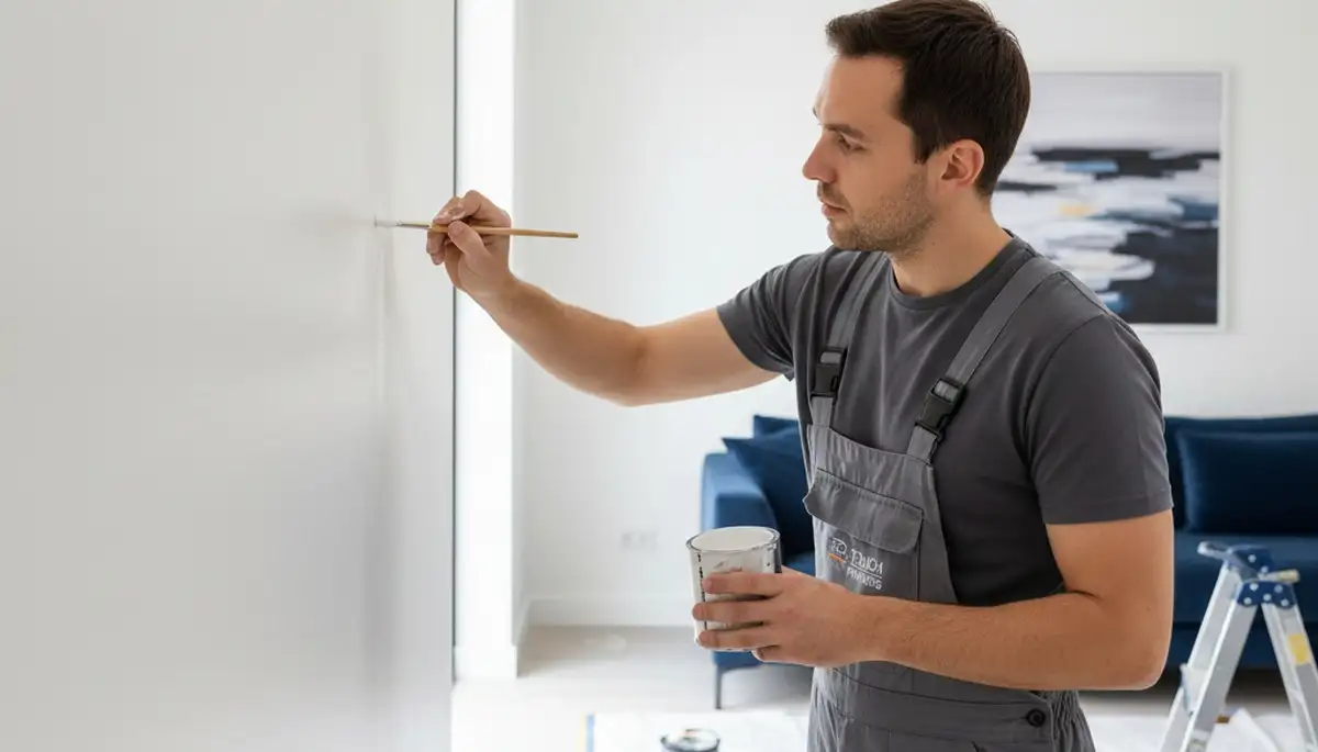 Memphis painter fixing wall scuffs and fading with professional paint touch-up services