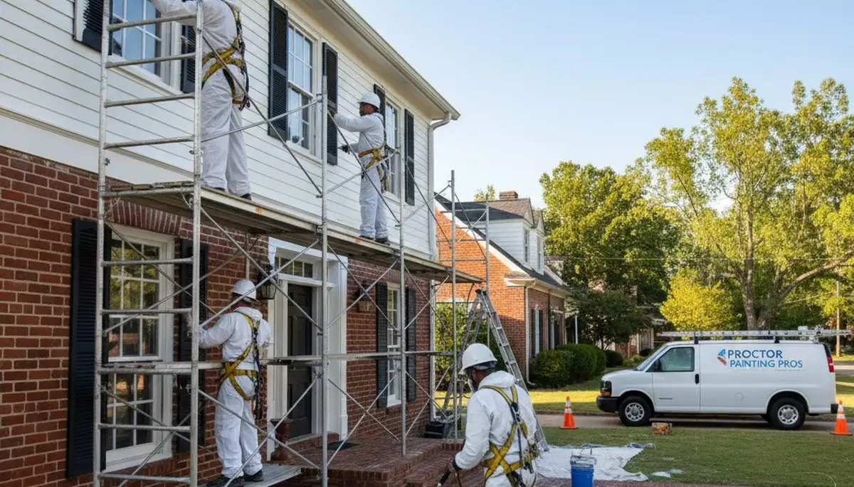 Professional painters applying interior paint in Memphis, TN for a residential painting project